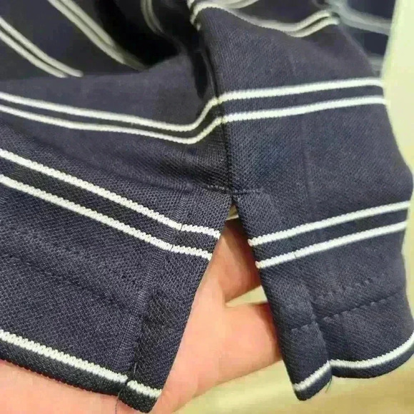 PGA Tour Men's XXL Striped Navy Golf Polo Shirt - Picture 5 of 11